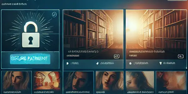 A modern laptop displaying a secure online shopping interface for Japanese adult films in a cozy home setting.